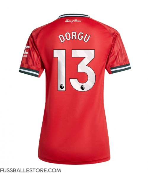 Günstige Manchester United Patrick Dorgu #13 Heimtrikot Damen 2025-26 Kurzarm Günstige Manchester United Patrick Dorgu #13 Heimtrikot Damen 2025-26 Kurzarm